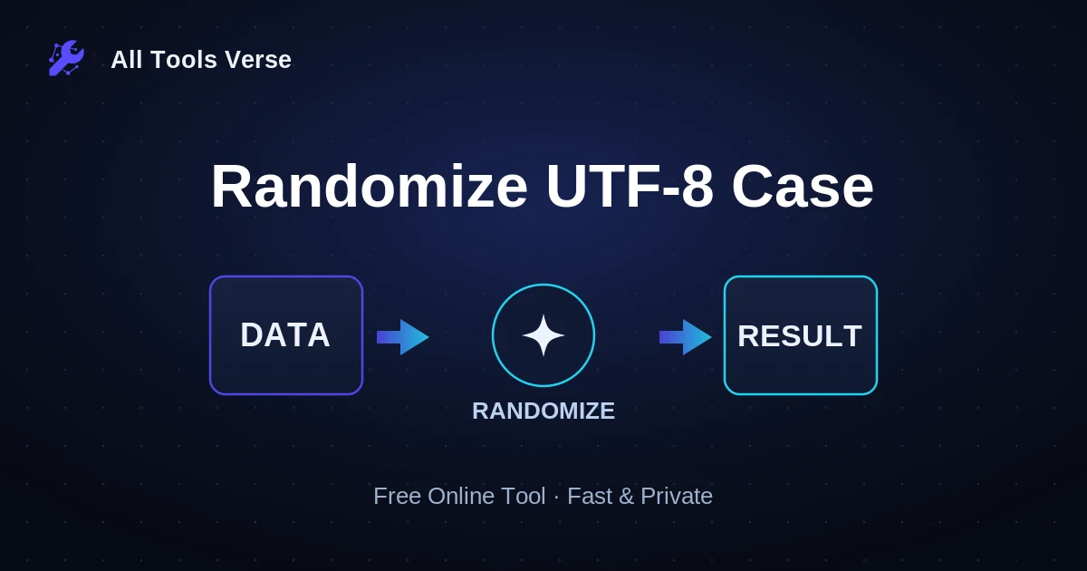 Randomize UTF-8 Case · free online tool · All Tools Verse