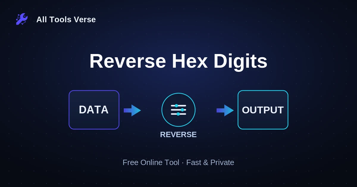 Reverse Hex Digits · free online tool · All Tools Verse
