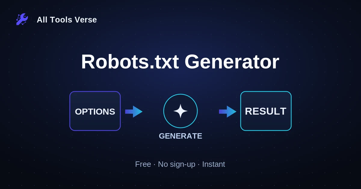 Robots.txt Generator · free online tool · All Tools Verse