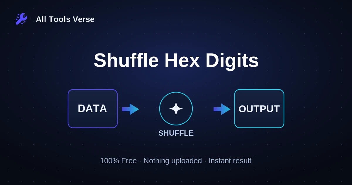 Shuffle Hex Digits · free online tool · All Tools Verse
