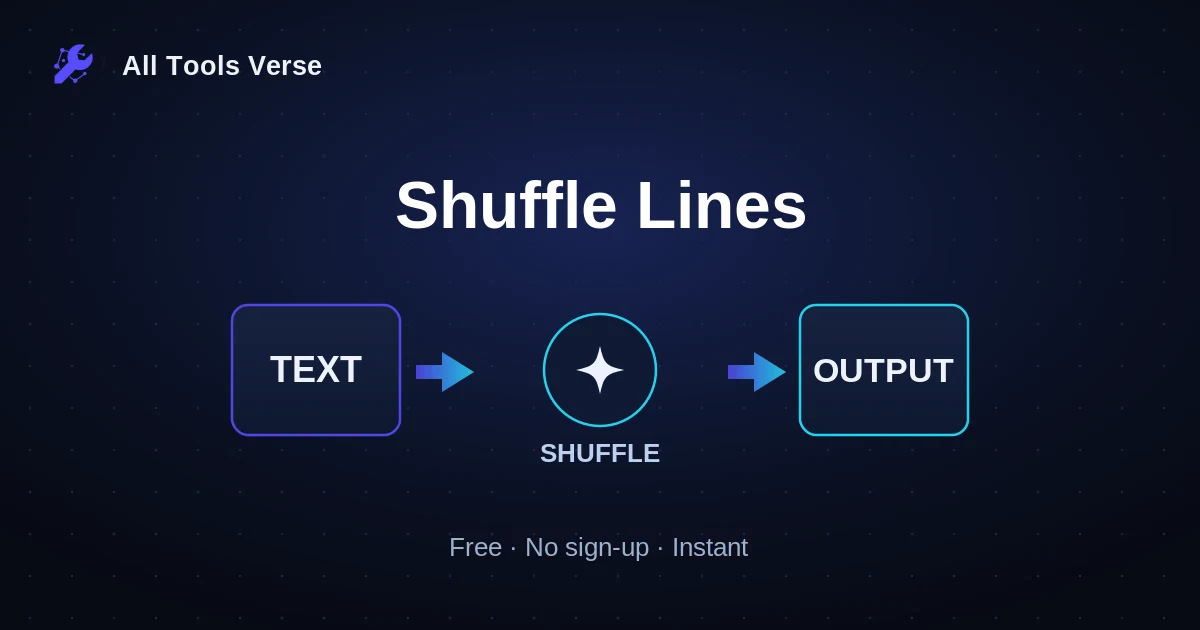 Shuffle Lines · free online tool · All Tools Verse