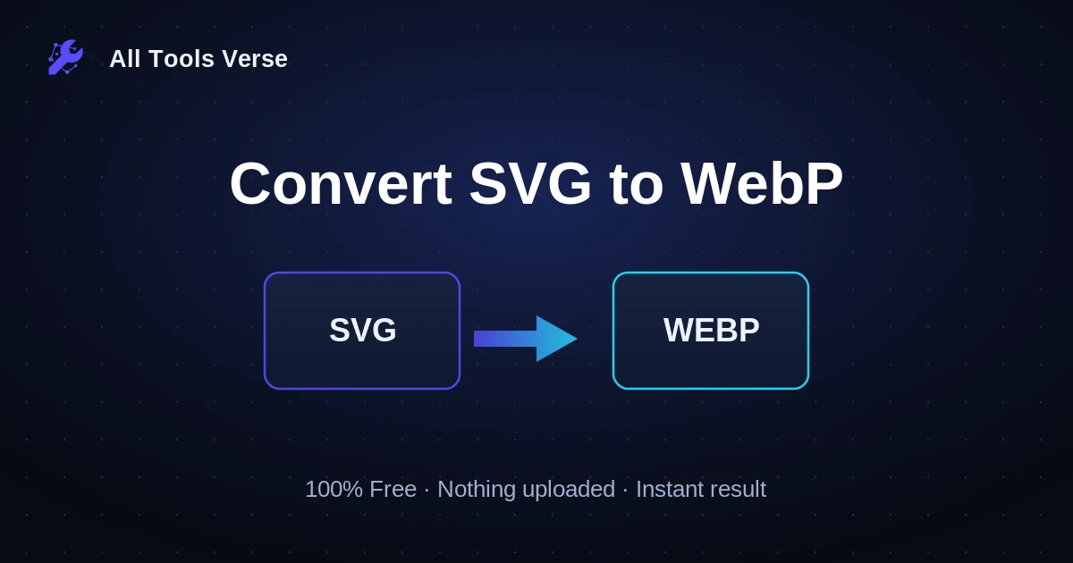 Convert SVG to WebP · free online tool · All Tools Verse