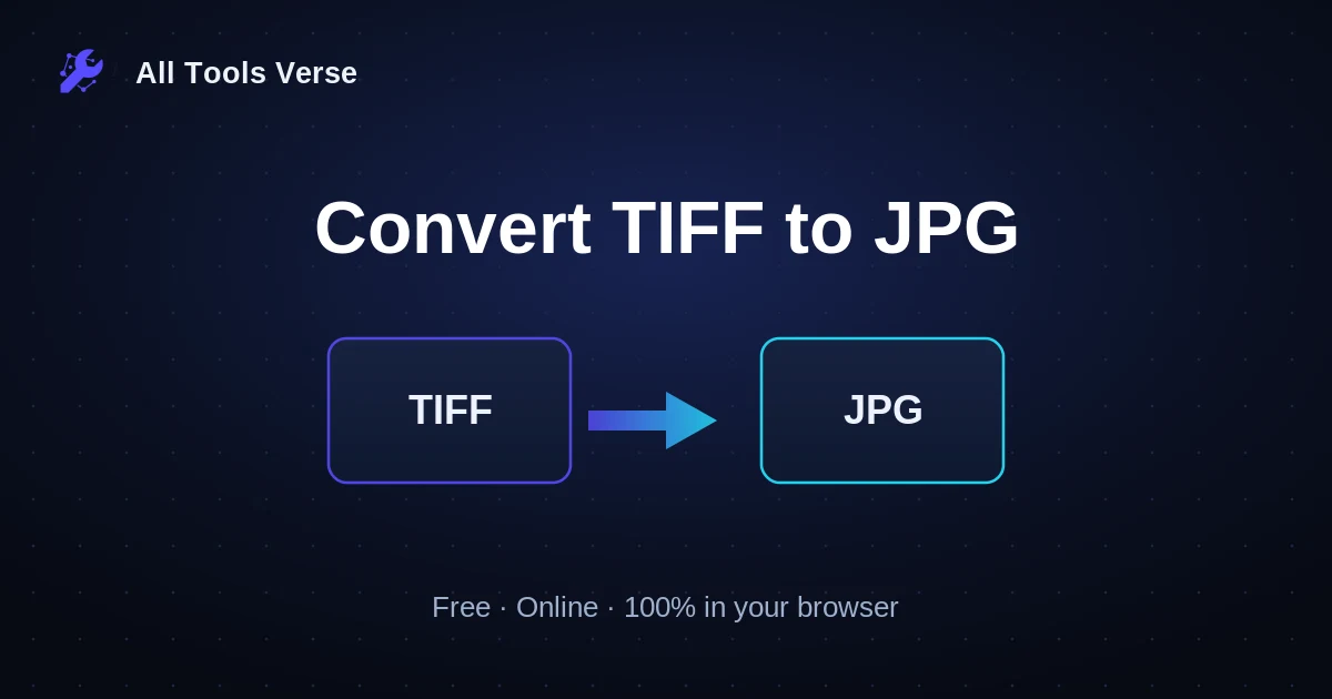 Convert TIFF to JPG · free online tool · All Tools Verse