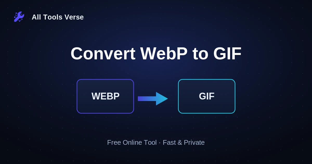 Convert WebP to GIF · free online tool · All Tools Verse