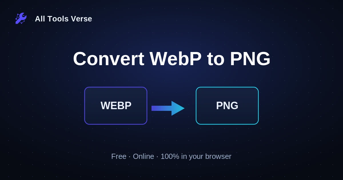 Convert WebP to PNG · free online tool · All Tools Verse