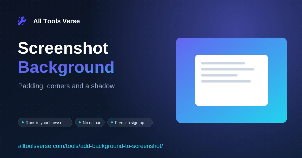 Add Background to Screenshot - free online tool by All Tools Verse