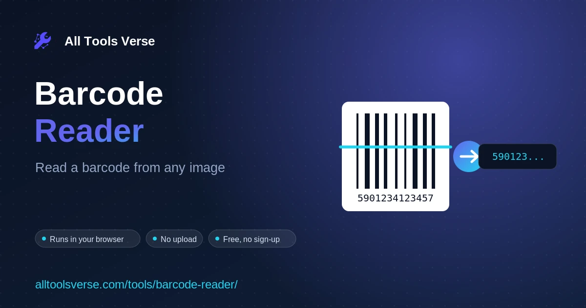 Barcode Reader - free online tool by All Tools Verse
