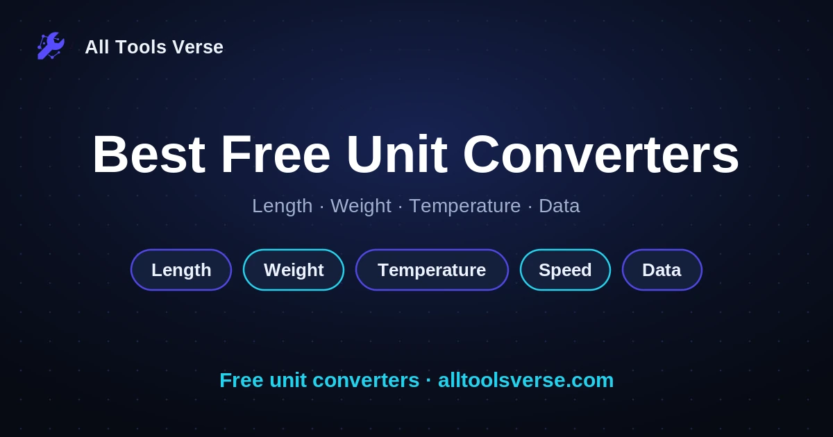 Best Free Unit Converters, browser based, by All Tools Verse