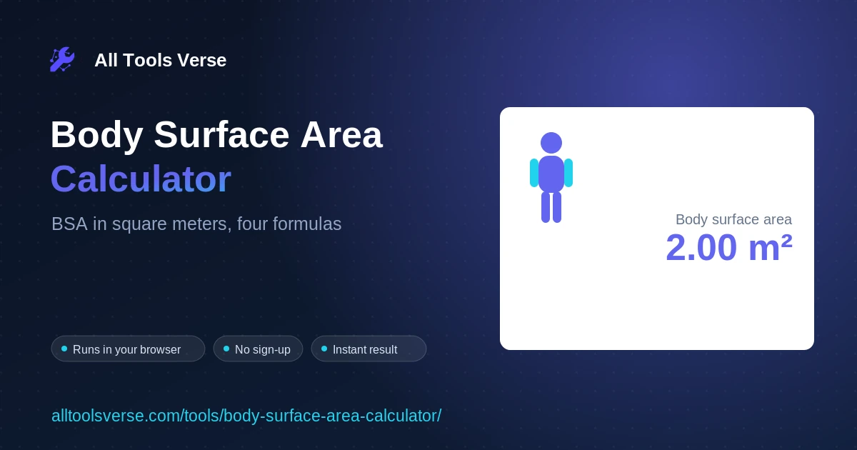 Body Surface Area Calculator preview
