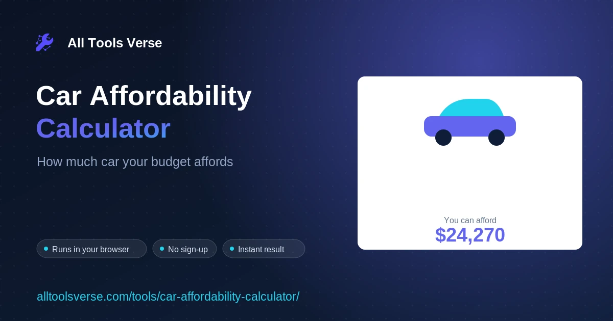 Car Affordability Calculator preview