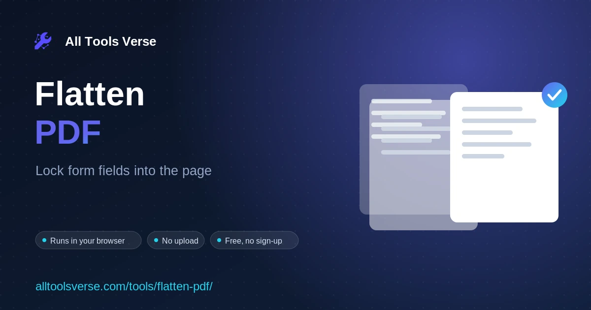 Flatten PDF - free online tool by All Tools Verse