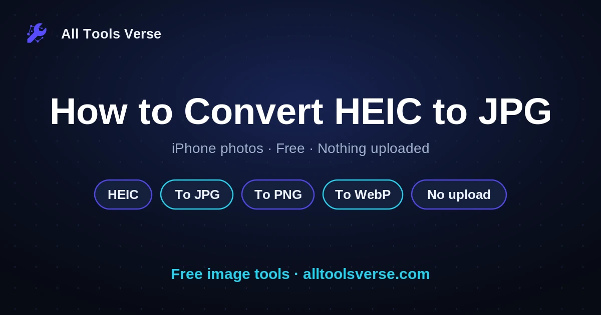 How to Convert HEIC to JPG, by All Tools Verse
