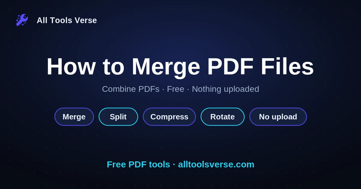 How to Merge PDF Files, by All Tools Verse