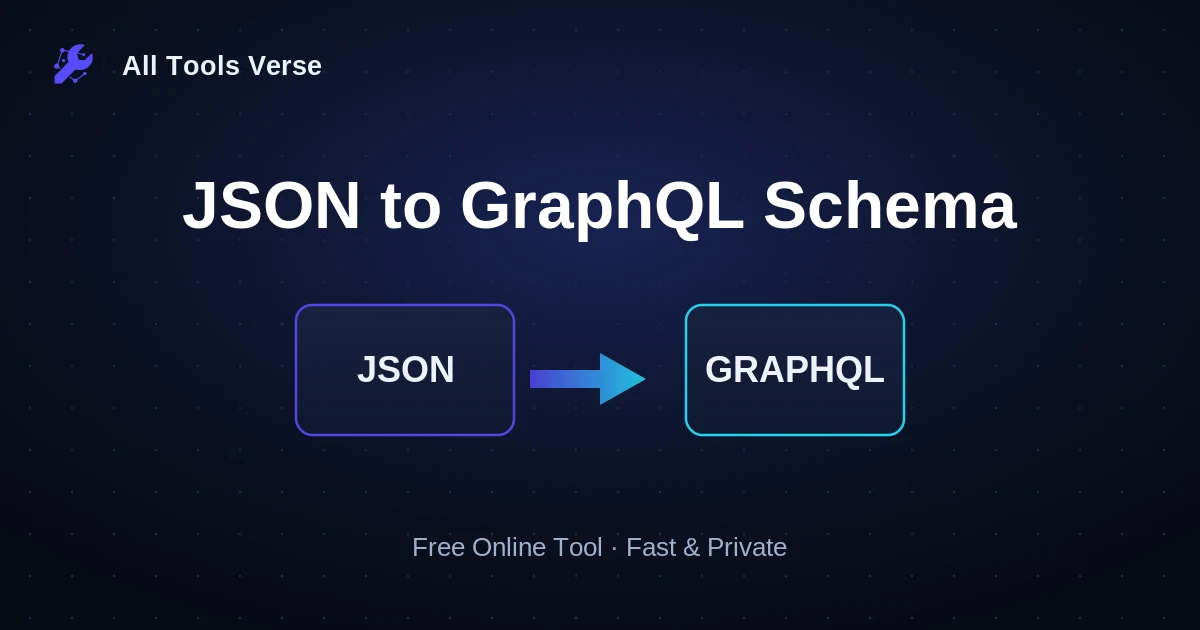 JSON to GraphQL Schema · free online tool · All Tools Verse
