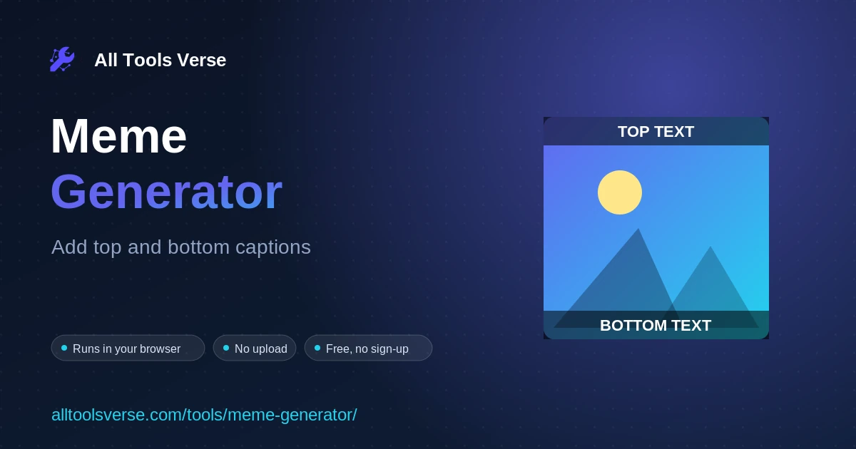 Meme Generator - free online tool by All Tools Verse