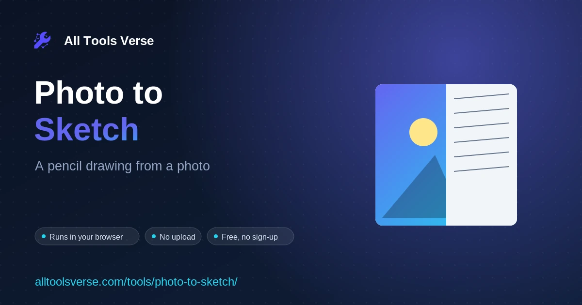 Photo to Sketch - free online tool by All Tools Verse