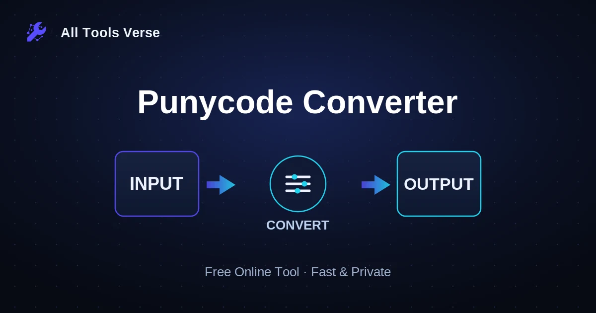 Punycode Converter · free online tool · All Tools Verse