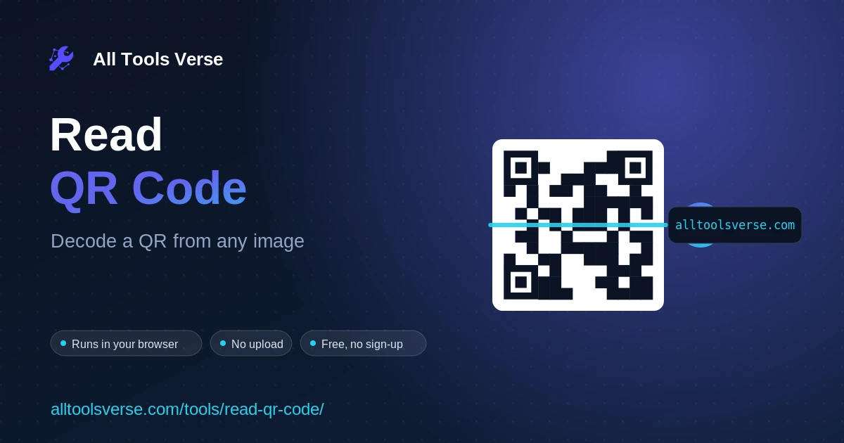 Read QR Code - free online tool by All Tools Verse