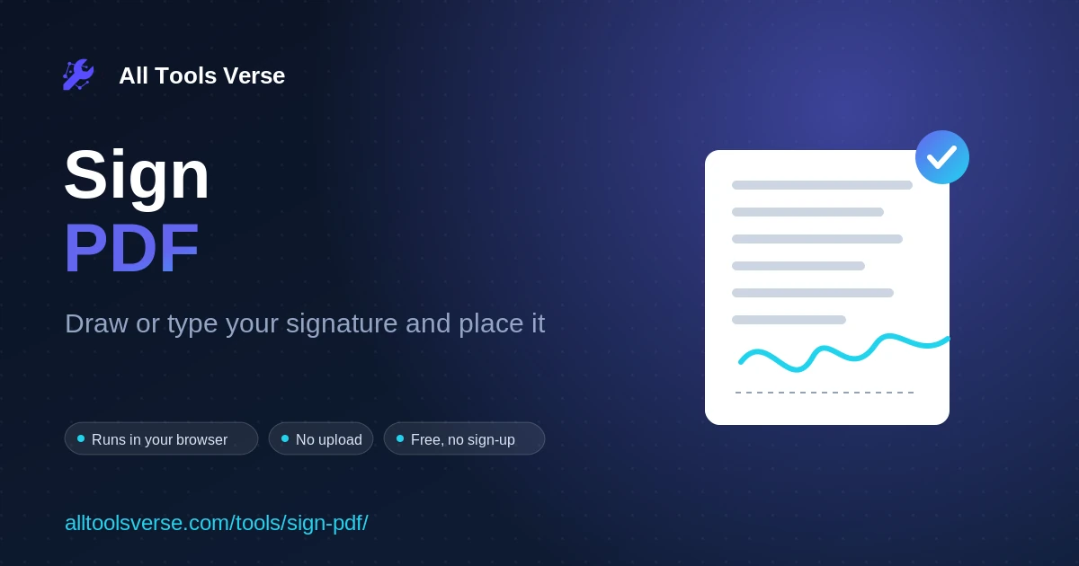 Sign PDF - free online tool by All Tools Verse