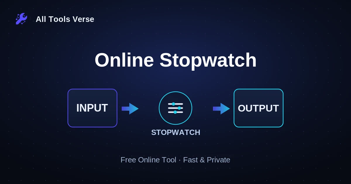 Online Stopwatch · free online tool · All Tools Verse