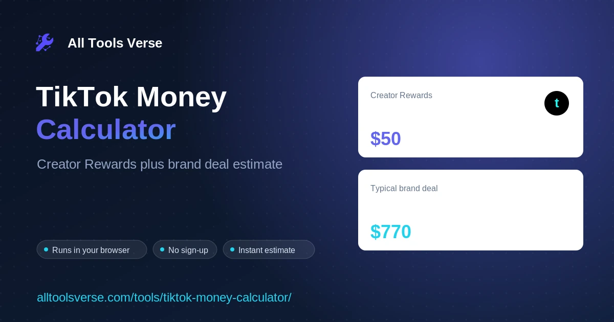 TikTok Money Calculator preview