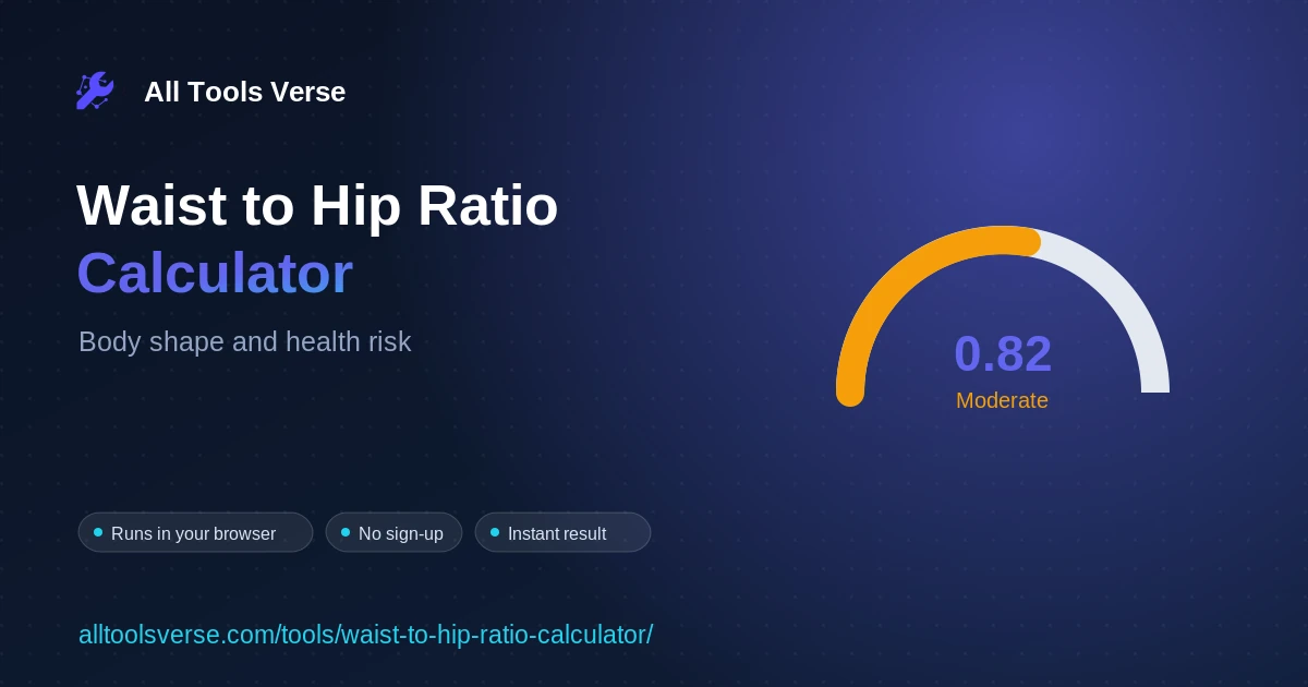 Waist to Hip Ratio Calculator preview