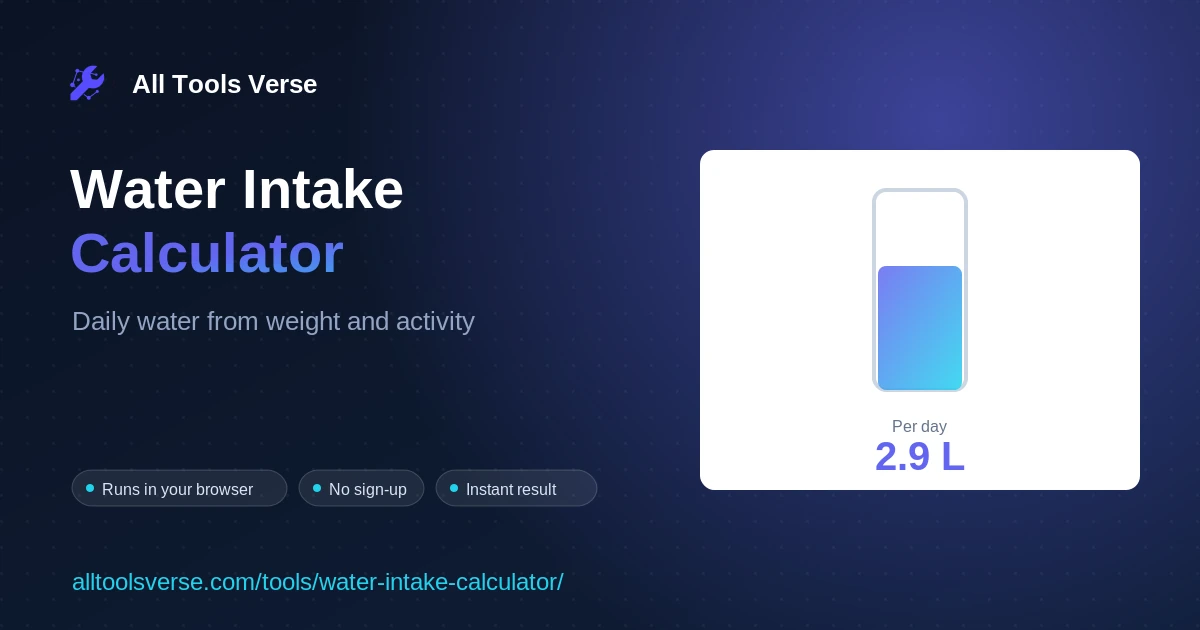 Water Intake Calculator preview